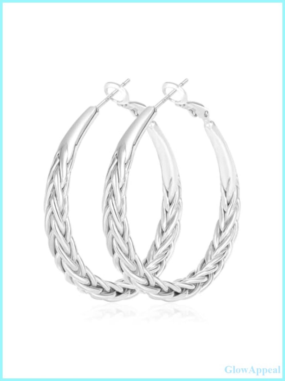 Sterling Silver Hoop Earrings Hypoallergenic Thick Silver Earrings